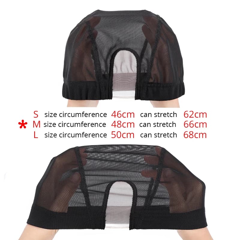 Bonnet de perruque élastique sans colle S/M/L, avec partie en U, pour la fabrication de perruque, co