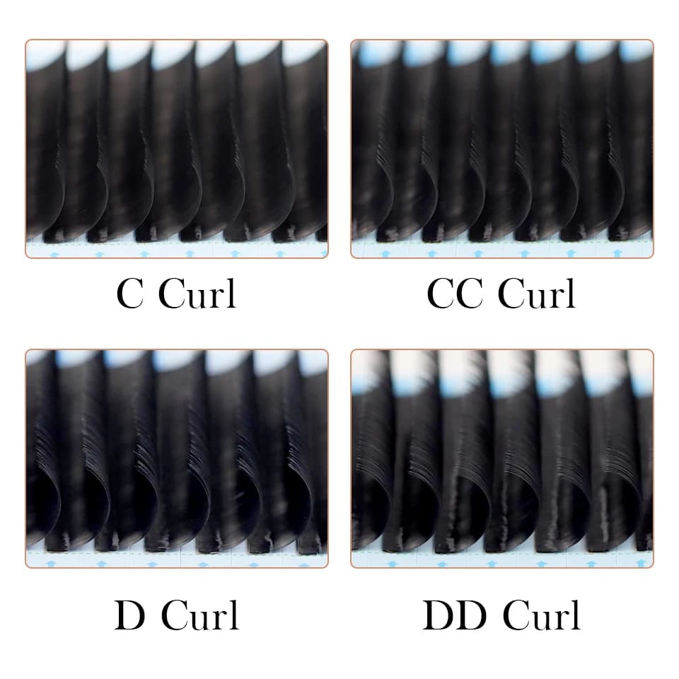AGUUD-Extensions de Cils Individuels en Faux Vison, 16 Rangées, 16-20mm, 256 Cils en Cachemire Noir,