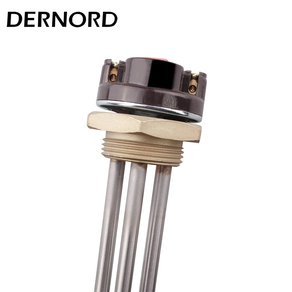DERNORD 48v 96v avec Thermostat élément chauffant tubulaire DC SUS304 250W/450W/1000W/1500W DN32 cha