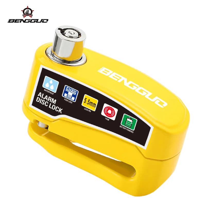 Antivol de disque de frein 110 dB étanche en alliage d'aluminium avec câble de rappel pour moto, sco