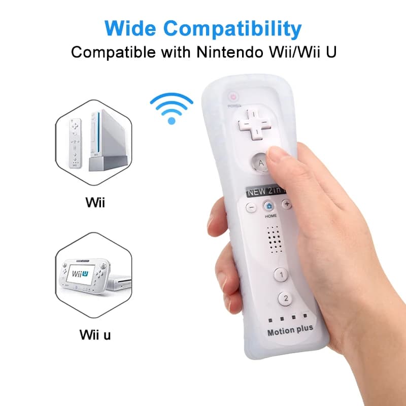 Télécommande Motion Plus pour console Wii Nintendo Wii, manette de jeu avec manette Dahchuck, 2 jeux