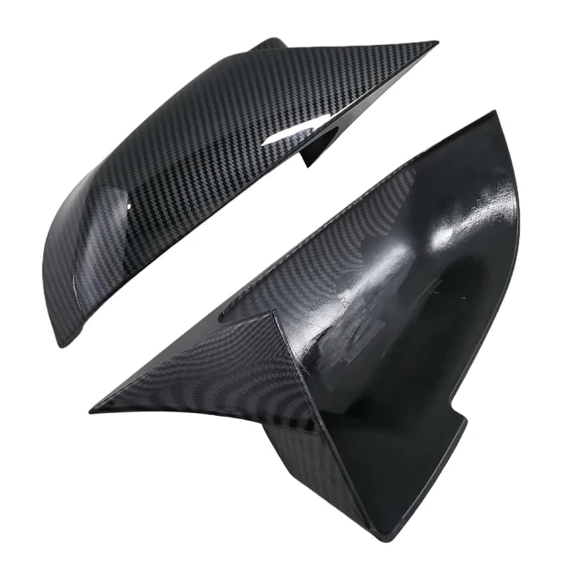 Capuchons de rétroviseur latéral de voiture en fibre de carbone, aspect noir, BMW Série 5, 6, 7, F10