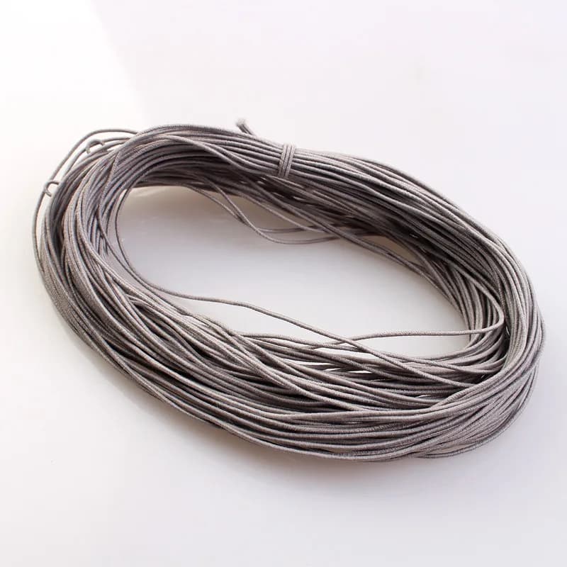 Cordon élastique tressé de 1mm 24M, fils de perles, cordons d'artisanat en tissu extensible pour la 