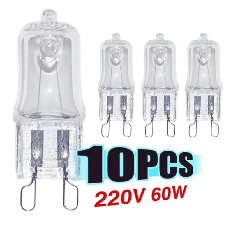 10 pièces ampoules de four G9 ampoules halogènes haute température lumière de vapeur 25w 28w 40w 60w