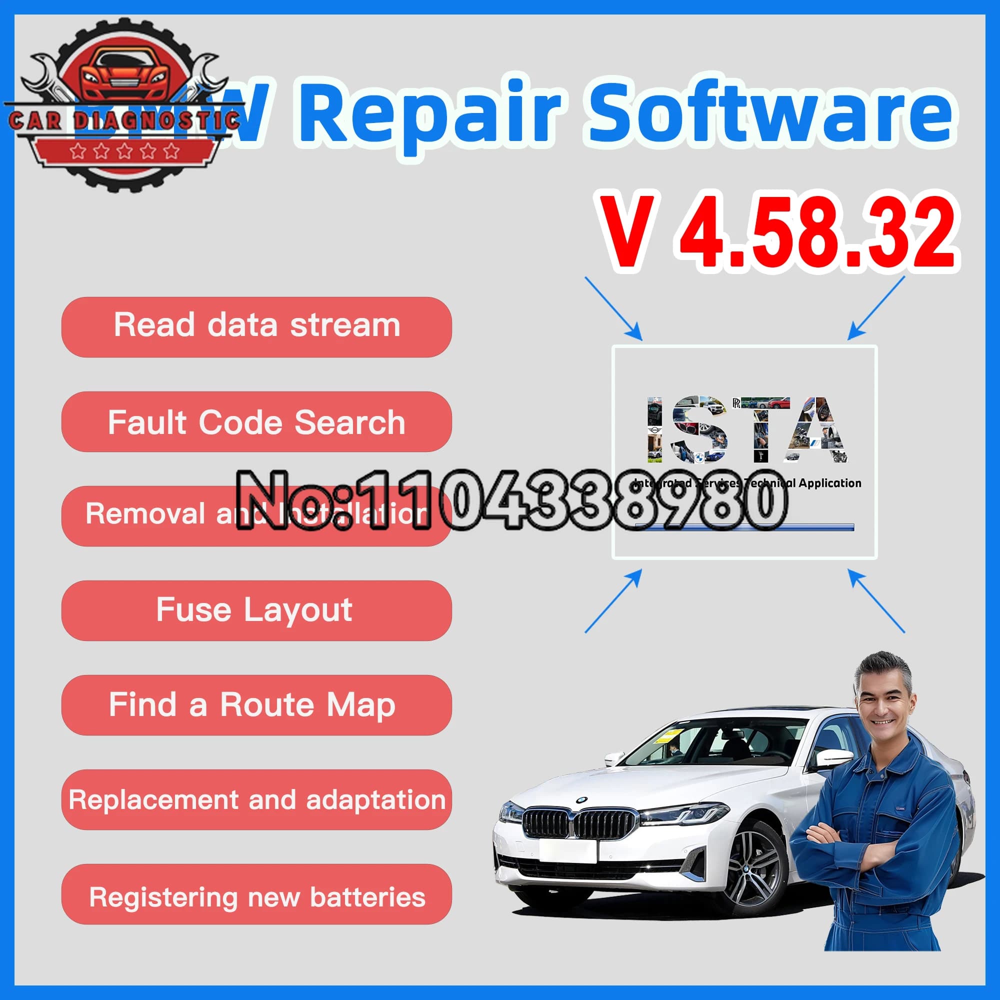 Logiciel de réparation ISTA 4.58.32 pour BMW 2026 | Lire le flux de données | Trouver un itinéraire 