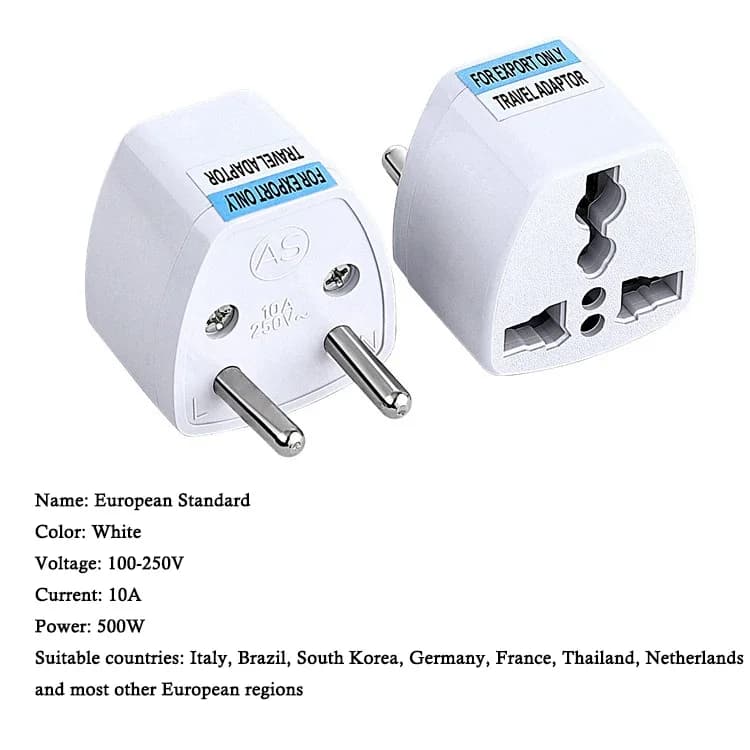 Adaptateur de prise US vers EU corée KR Euro Europea vers amérique chine Canada royaume-uni AU adapt