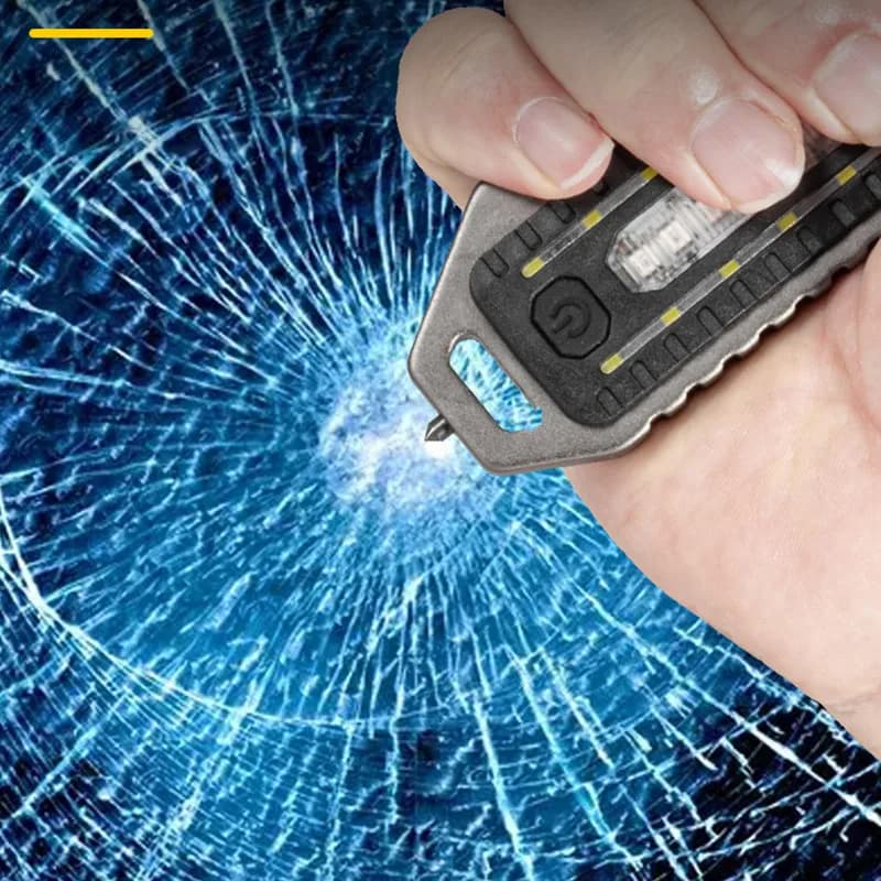 Porte-clés mini lumière LED pour l'autodéfense, lampes de poche portables multifonctionnelles, siffl