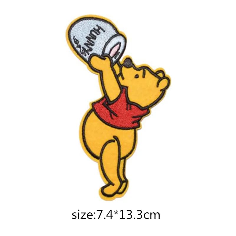 Dessin animé Winnie l'ourson Patch brodé fer sur jolis patchs en tissu brodé bricolage vêtement déco