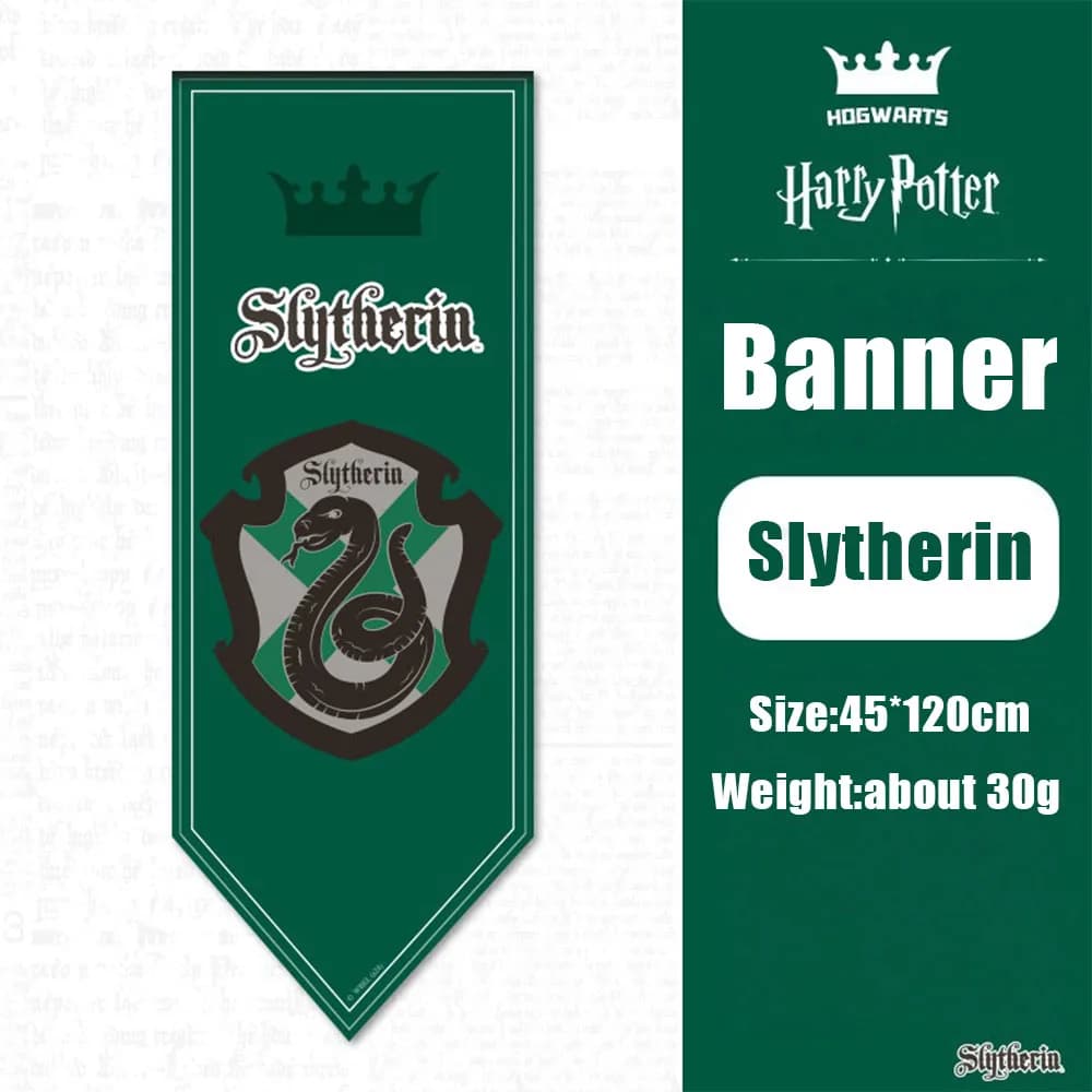 Drapeau Harry Potter 45x120cm, bannière murale Gryffondor Serpentard, décoration pour la maison, le 
