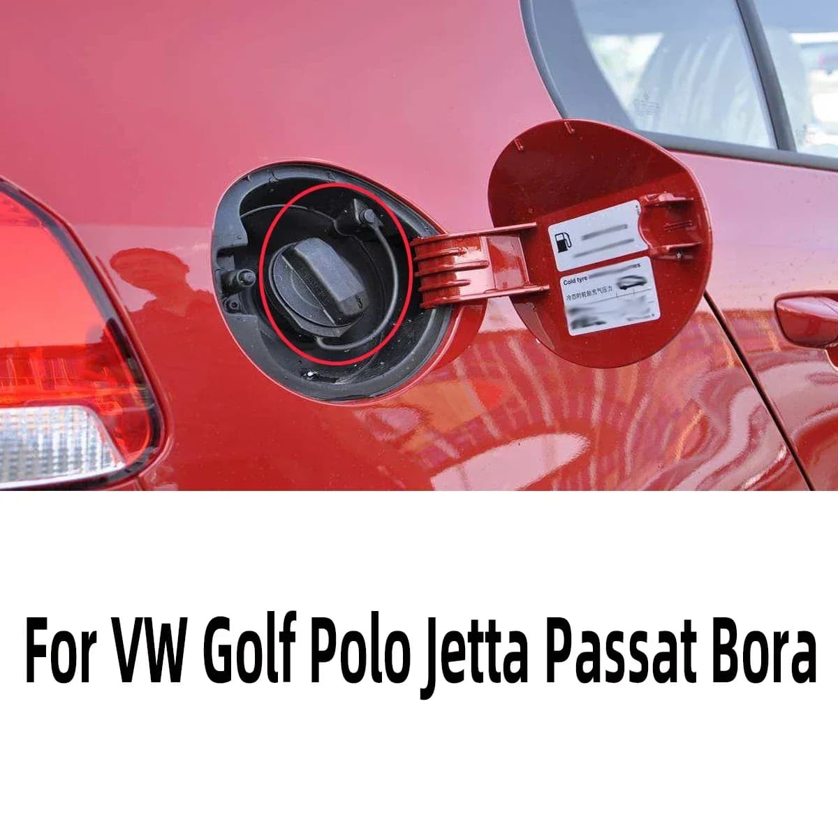 Couvercle de bouchon de remplissage de réservoir de carburant, pour VW Golf MK5 MK6 MK7 Polo Tiguan 