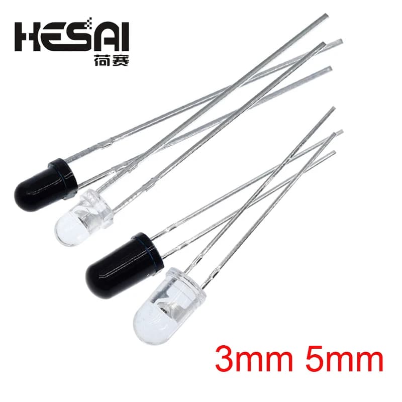 Diodes émetteur et récepteur infrarouge, 5mm, 3mm, 940nm, 10/50/100 paires, 30l'autorisation