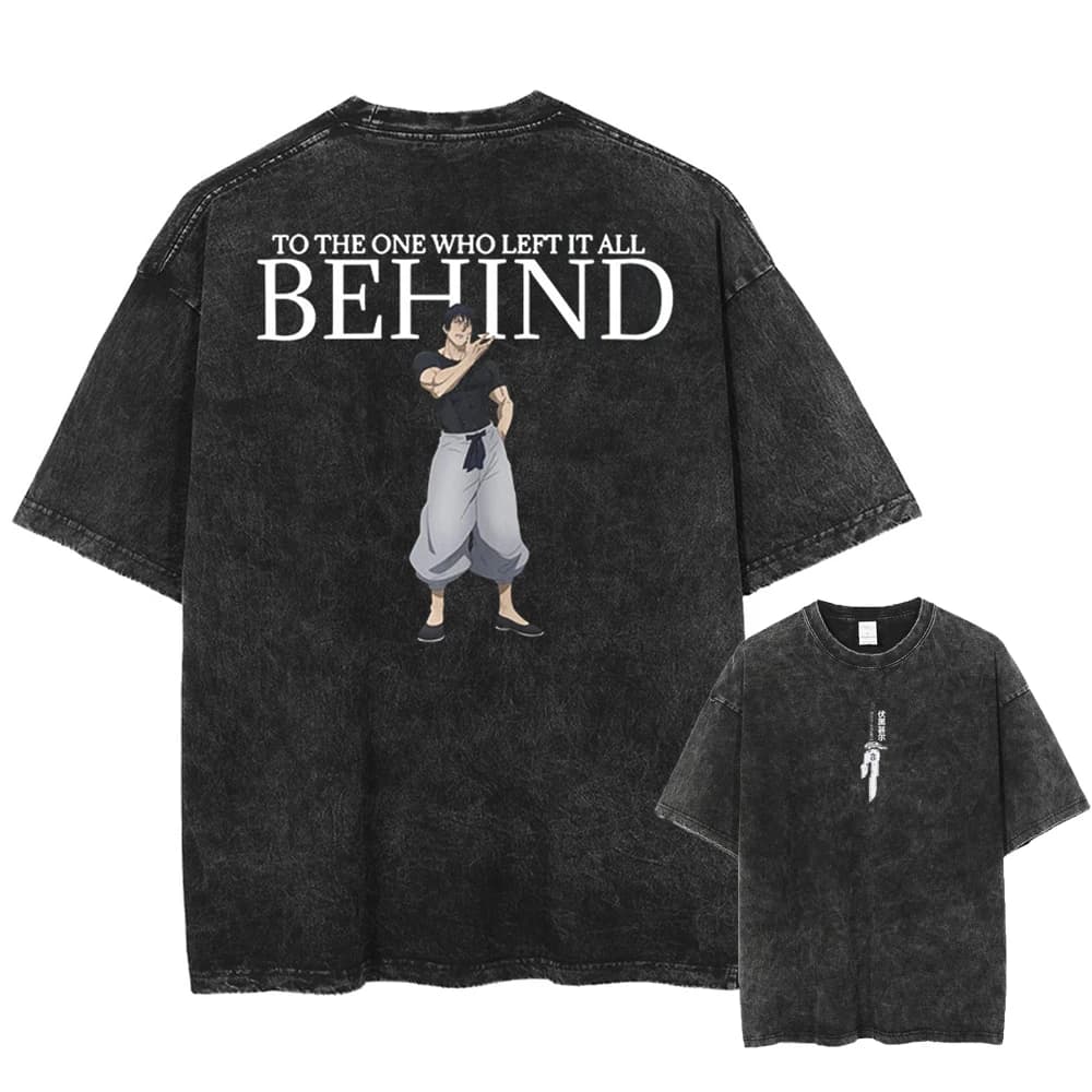 T-shirt imprimé Anime Jujutsu Kaisen Fushiguro Toji 2026 pour hommes et femmes, T-shirt délavé de ha