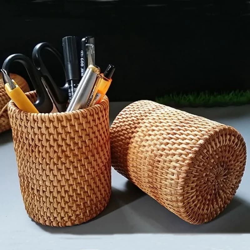 Organisateur de baguettes en rotin pour la maison, pelle, cuillères, couteaux à dîner, fourchettes, 