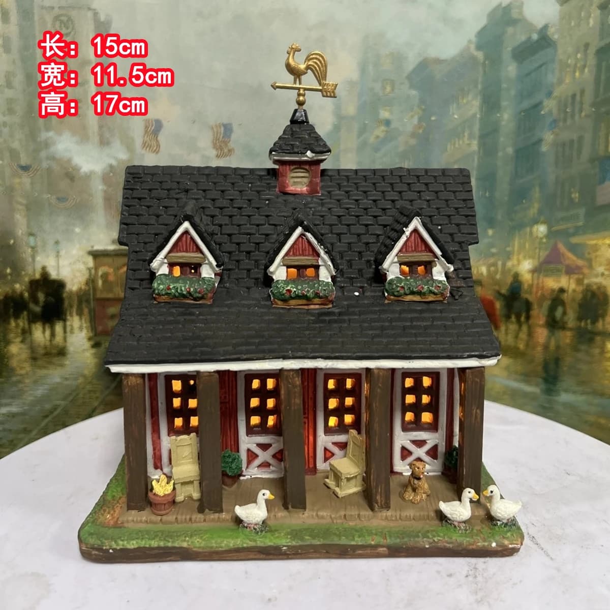 Lemax – maison en céramique créative, Version Miniature de Statue de construction européenne, ameubl