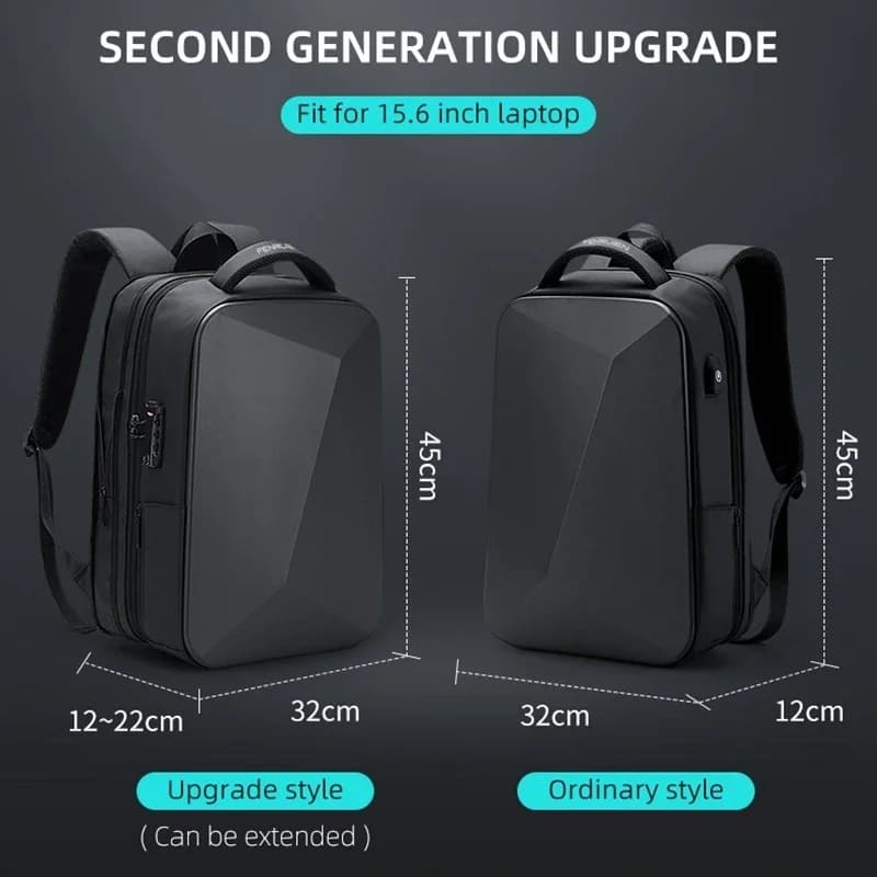 Noir ordinateur intelligent sacs pour ordinateur portable pour hommes sac à dos nouveau étanche étud