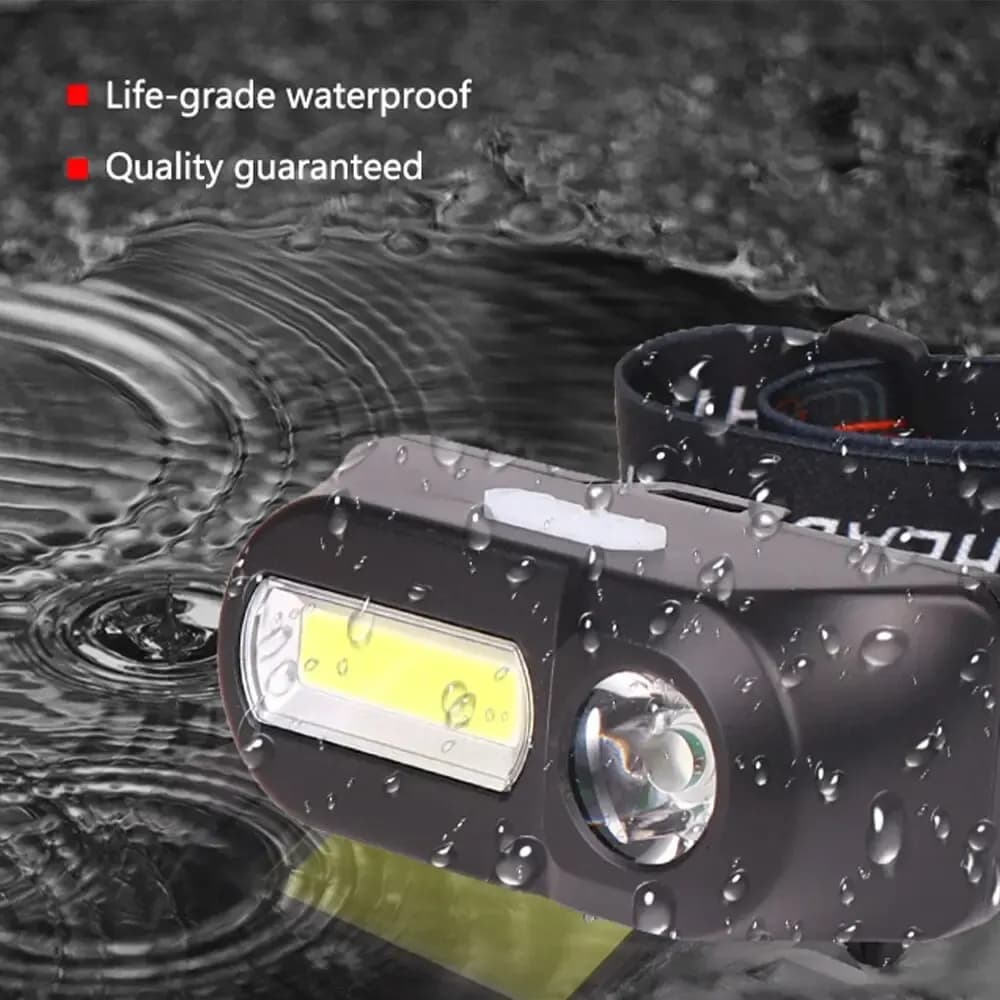 Lampe frontale extérieure lumière forte Cobled phare multifonction USB charge lampe de poche montée 