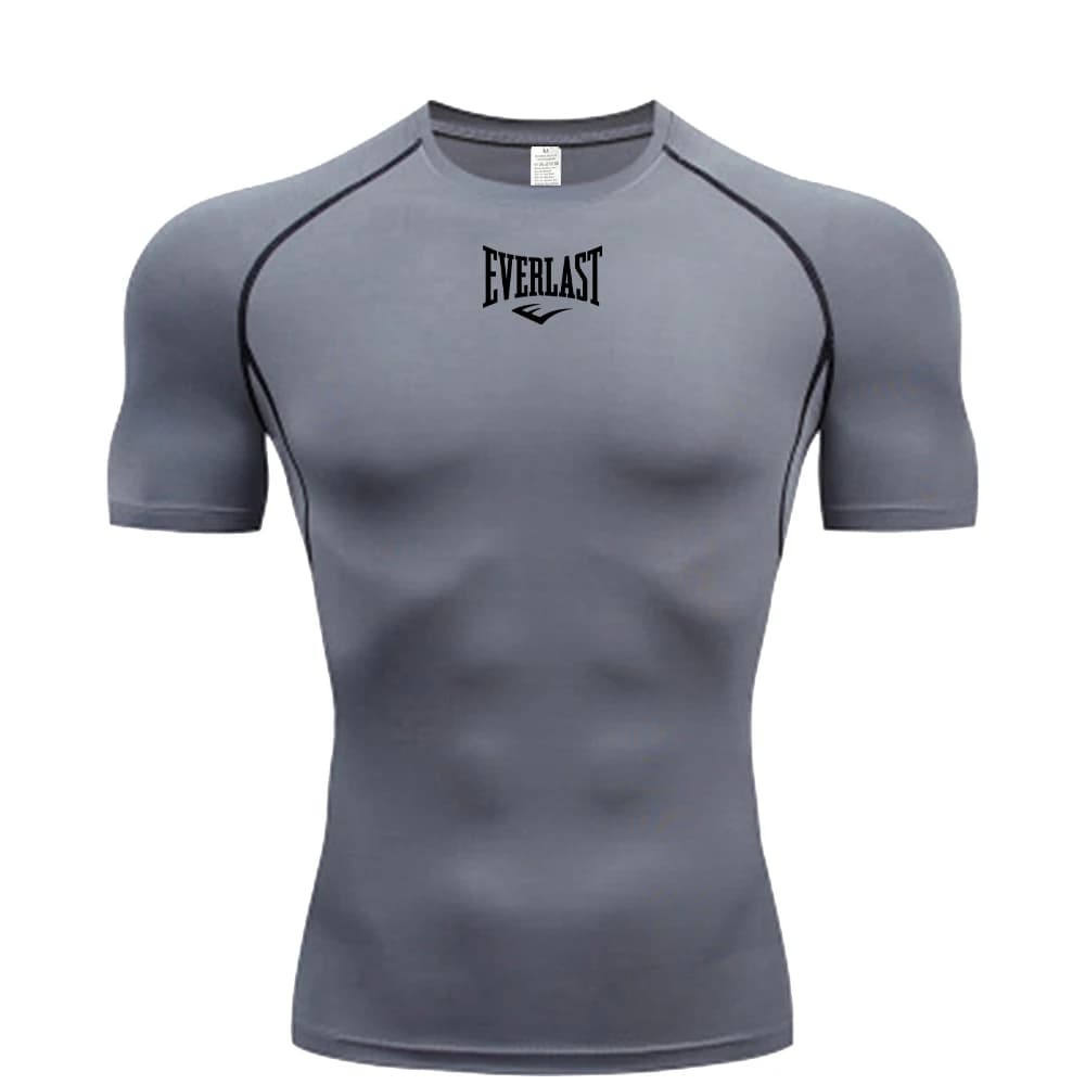 T-shirt de compression à manches courtes pour homme Everlast - Couche de base athlétique pour la gym
