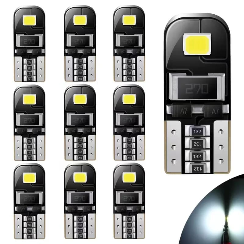 2/10 pièces W5W T10 LED Canbus sans erreur ampoule voiture intérieur lumière 194 LED lampe de signal