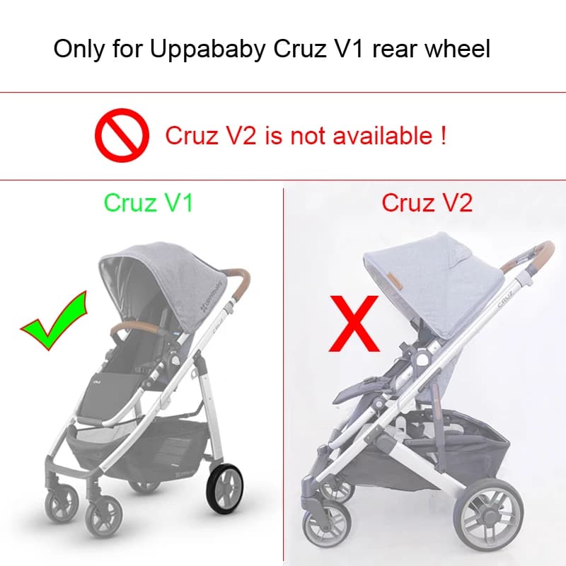 Pneu de roue de poussette pour Uppababy Cruz V1, pneu de roue arrière en PU sans chambre à air, enti