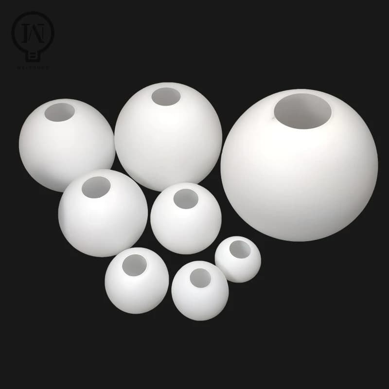 Abat-jour en verre blanc, abat-jour Globe laiteux, couvercle de lumière rond D10cm D12cm D15cm D20cm