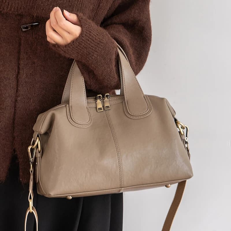 Sac à bandoulière en cuir souple de haute qualité pour femmes, nouveau design, sac à main en cuir de