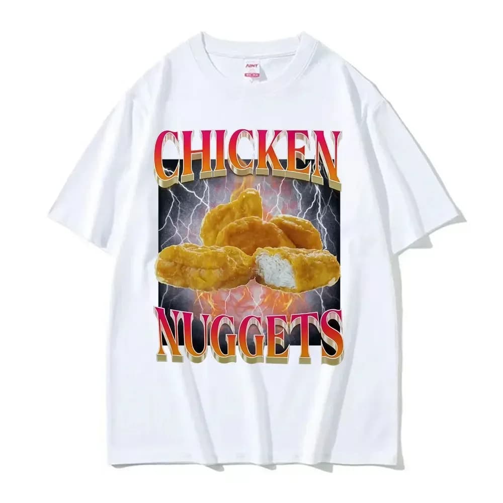 T-shirt gothique pour femmes, humoristique, pépites de poulet, Style Vintage, Meme, Hip Hop, mode Ha