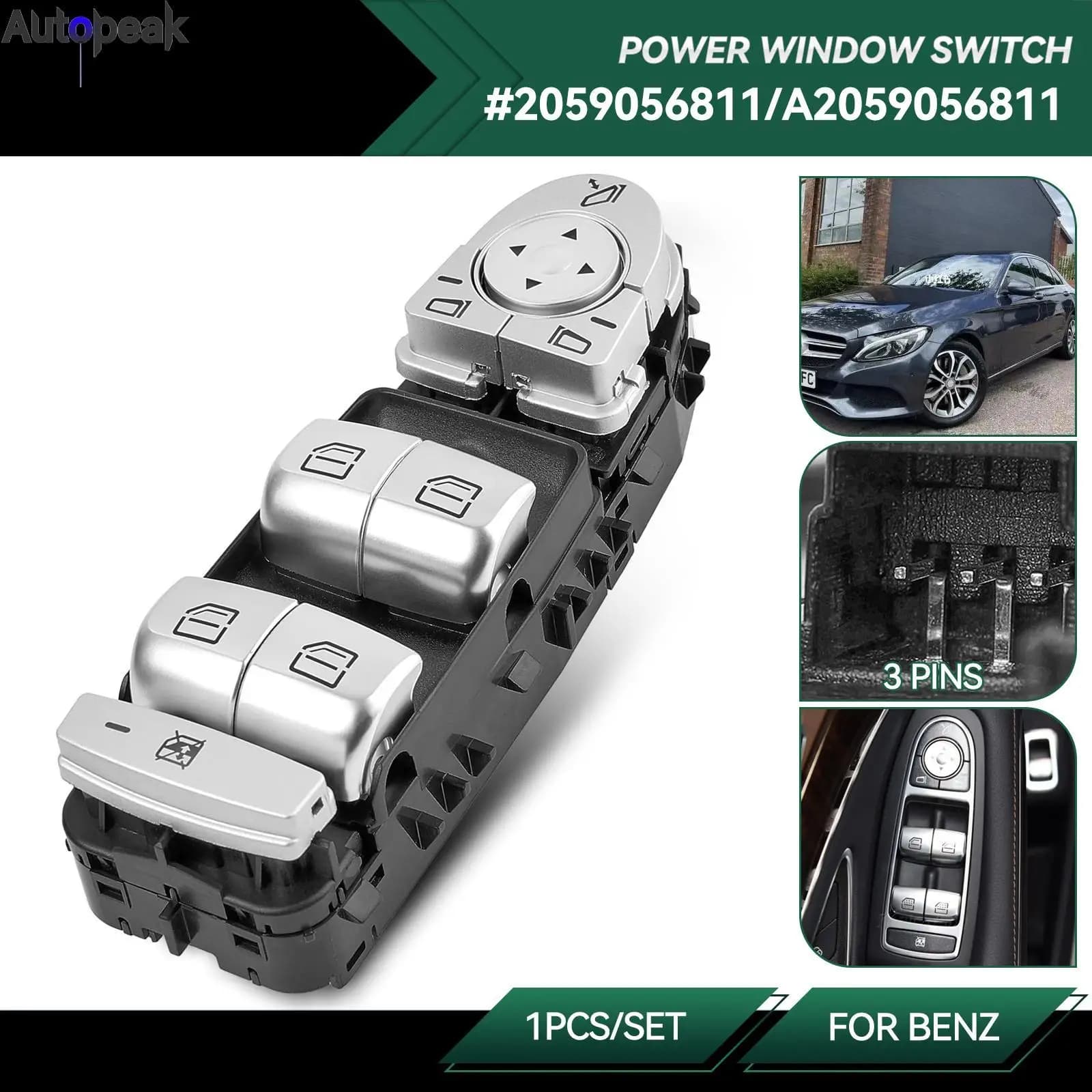 A 2229056800   A 2059056811 2229056800 2059056811   Interrupteur de vitre électrique pour Mercedes-b