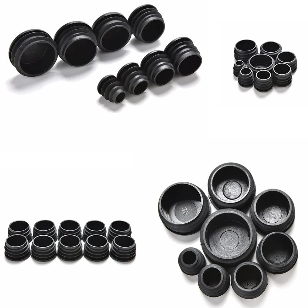 Bouchon de pied de meuble, 10 pièces/lot, capuchon d'extrémité obturateur pour Tube rond, diamètre 1