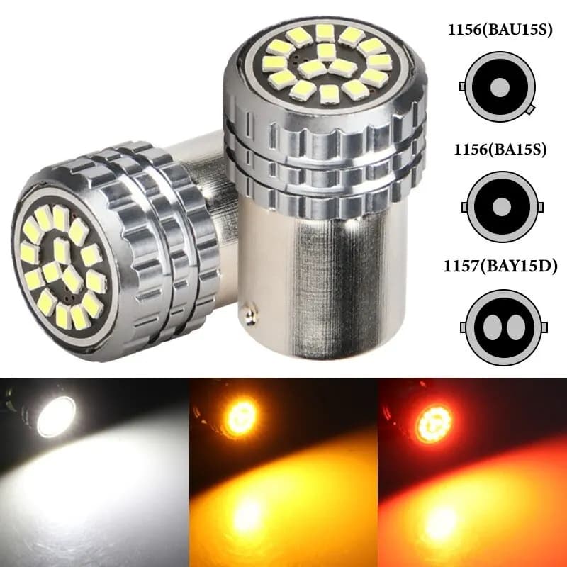 2PCS 1156 BA15S BAU15S P21W PY21W Signal Lumière 1157 BAY15D LED Ampoule 2016SMD Frein Inverse Lampe