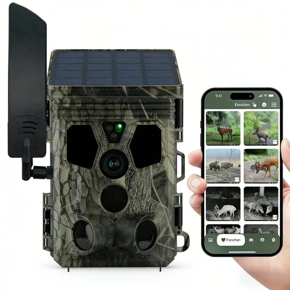 Caméra de chasse Suntekcam 4G avec vision nocturne, application mobile, 30MP2K, contrôle par applica