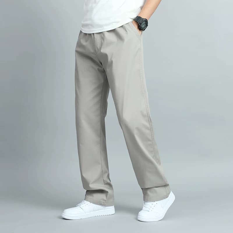 Grande taille hommes décontracté coton pantalon coupe ample pantalon droit Multi poche grand homme p