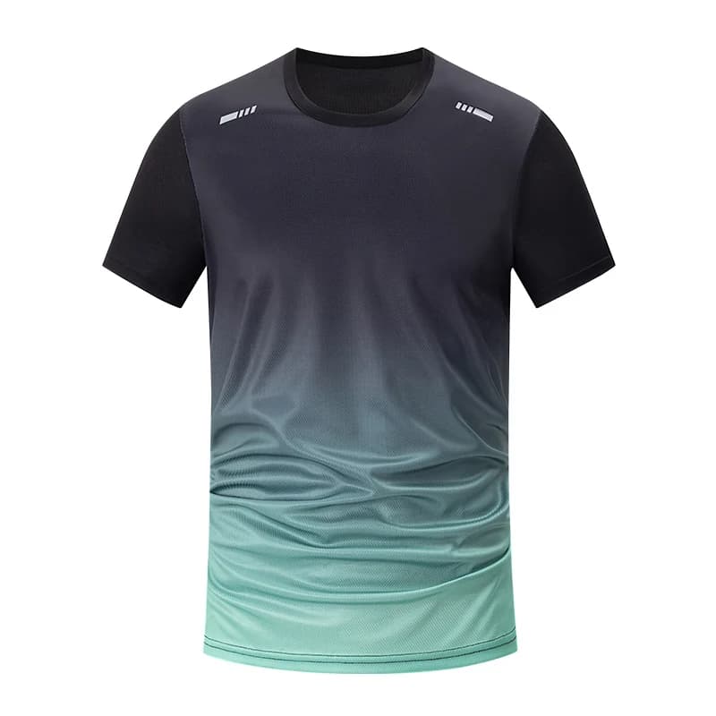 1/2/4/6 pièces hommes Style sportif saisonnier dégradé séchage rapide multicolore haut à manches cou