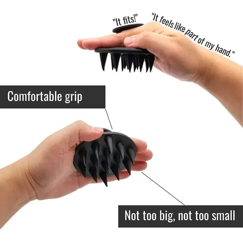Brosse à cheveux en Silicone, masseur de cuir chevelu pour la croissance des cheveux, sans moule, sh