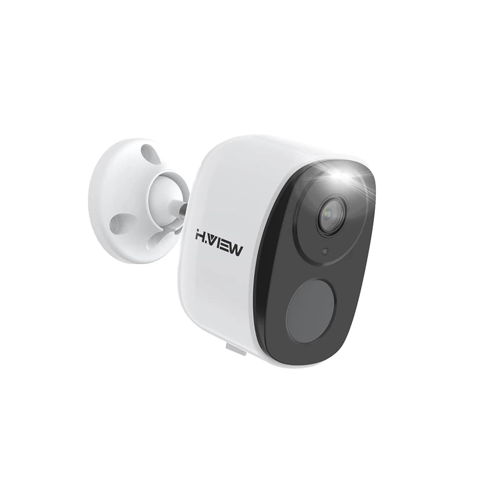 H.VIEW – caméra d'extérieur sans fil alimentée par batterie PIR, caméra de sécurité WiFi 2K 3MP avec