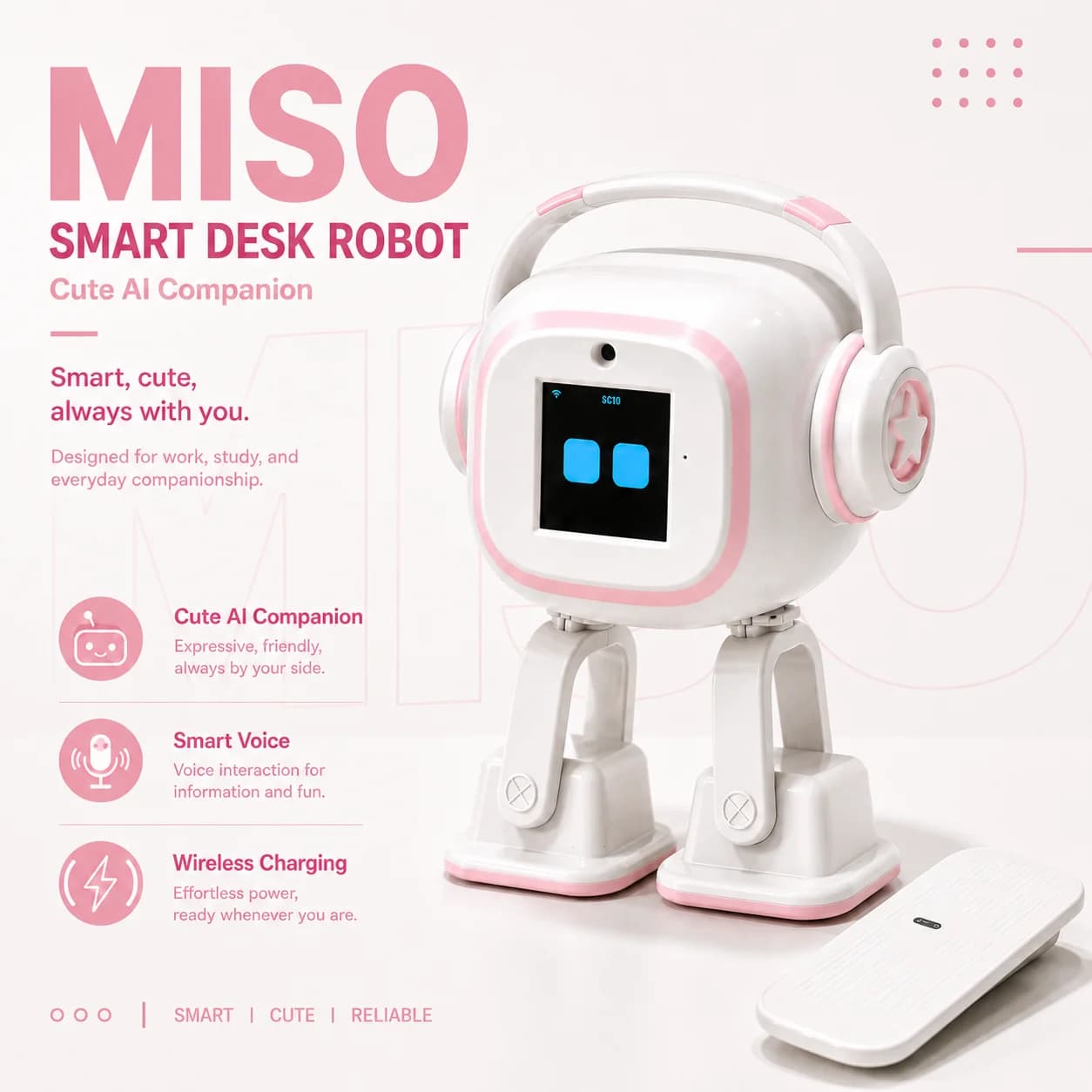 Robot IA EMO |   Chat intelligent multilingue, assistant interactif, robot dansant, compagnon de bur