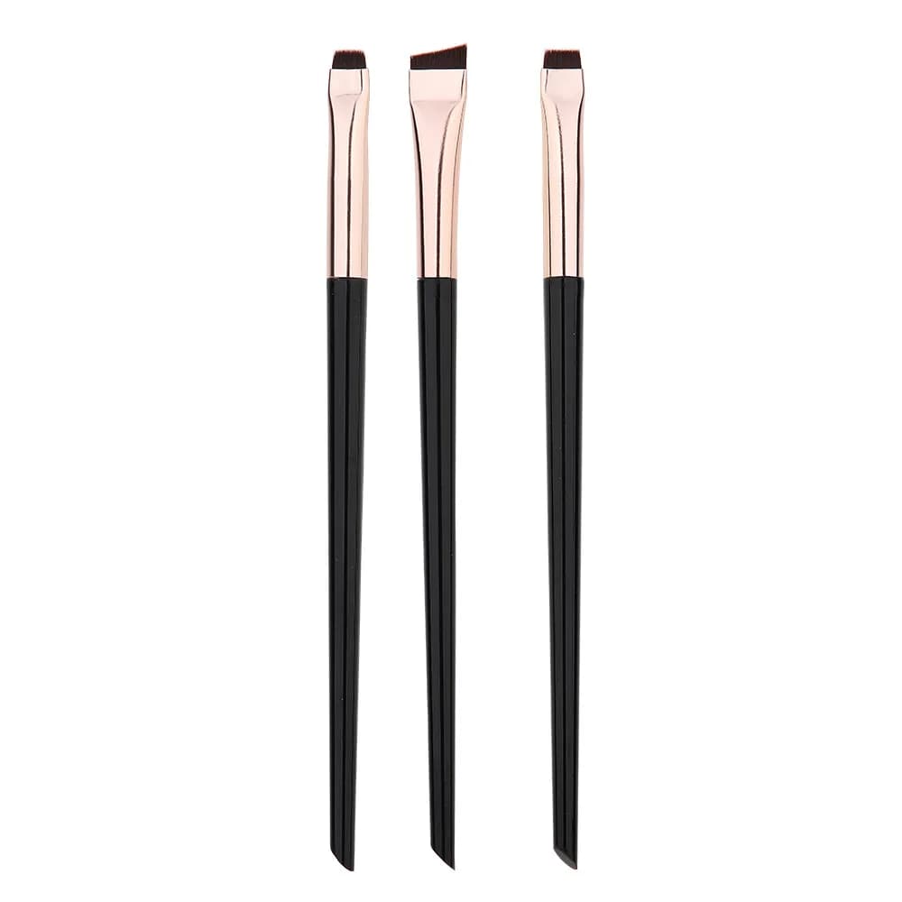 3 pièces/ensemble lame Eyeliner brosse sourcil brosse Portable plat fin Eye Liner sourcils Contour p