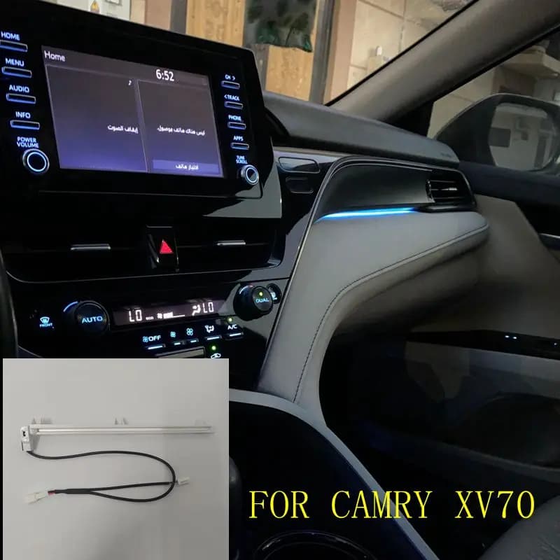 Lumière LED décorative bleue pour intérieur de voiture, console centrale, escales, Toyota Camry, 201