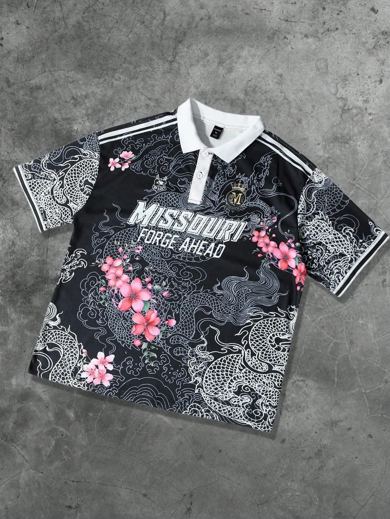 La nouvelle chemise POLO à manches courtes pour hommes d'été 2025 présente une impression de motifs 