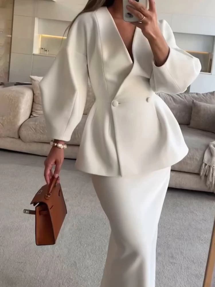 Ensemble de vêtements pour femmes, commerce extérieur européen et américain, à la mode, couleur unie