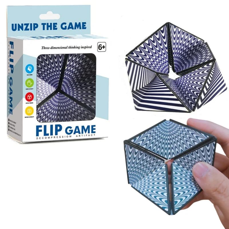 Cube magique 3D infini, Puzzle à rabat irrégulier, Vision Anti-Stress, bureau, Anti-Stress, Collecti