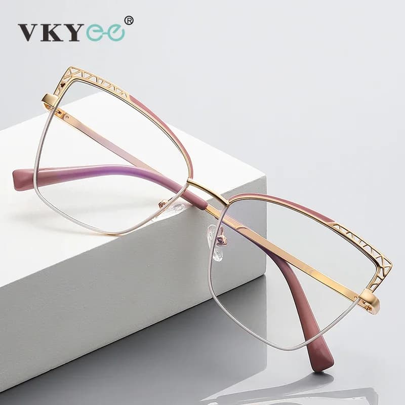 VICKY mode cadre optique marque Design femmes lunettes peuvent personnalisés Prescription Anti-lumiè