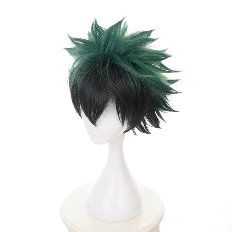 Perruque courte synthétique résistante à la chaleur pour cosplay My Hero Academia Midoriya Izuku Bak
