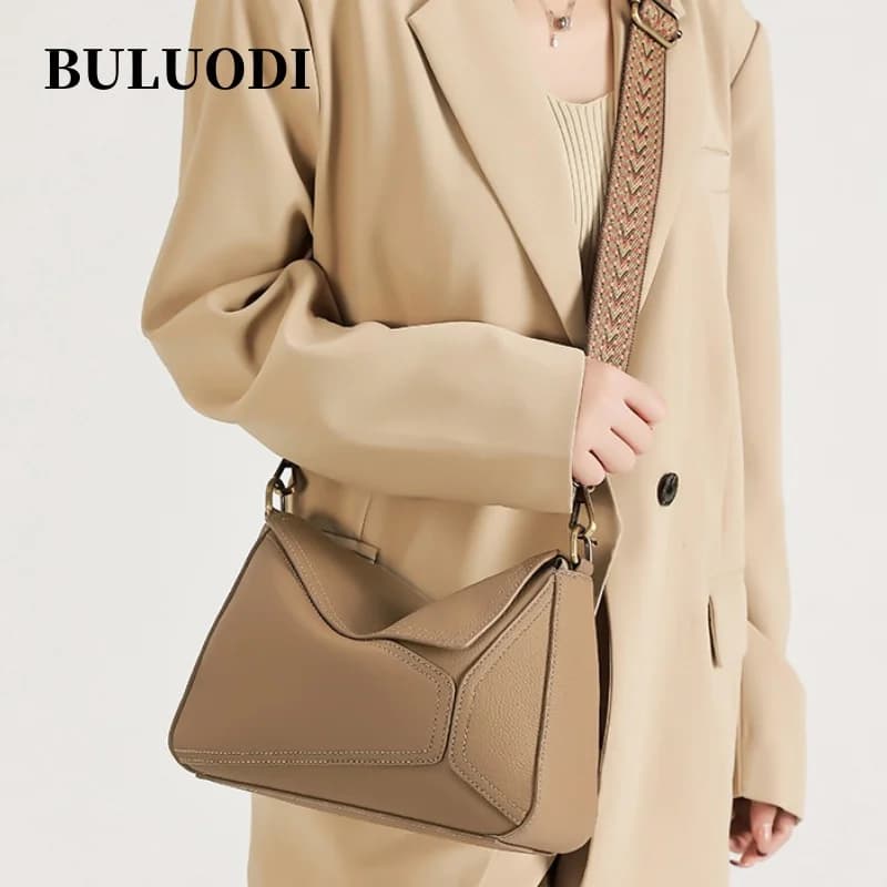 Dames rétro peau de vache souple sacs à bandoulière femme mode luxe Design sacs à main femmes nature