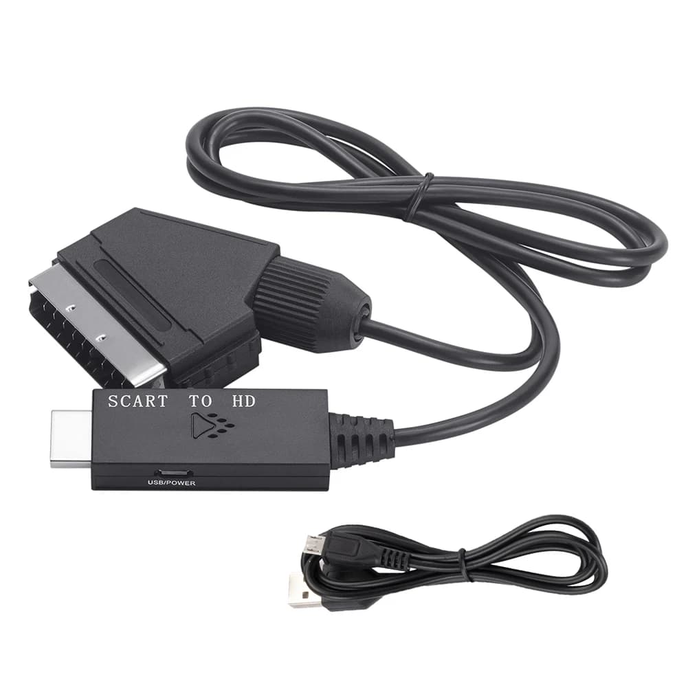 Câble de convertisseur compatible péritel vers HDMI, adaptateur de convertisseur Audio vidéo, suppor