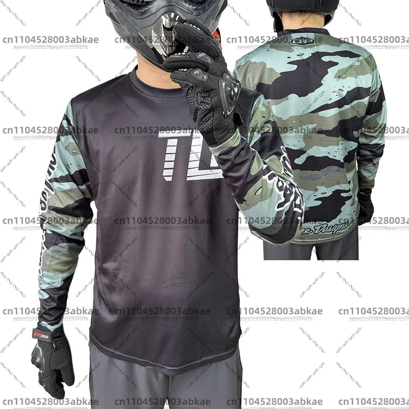 Maillot de moto homme BMX Enduro vtt chemise descente tld maillot Camiseta motocross MX VTT vêtement