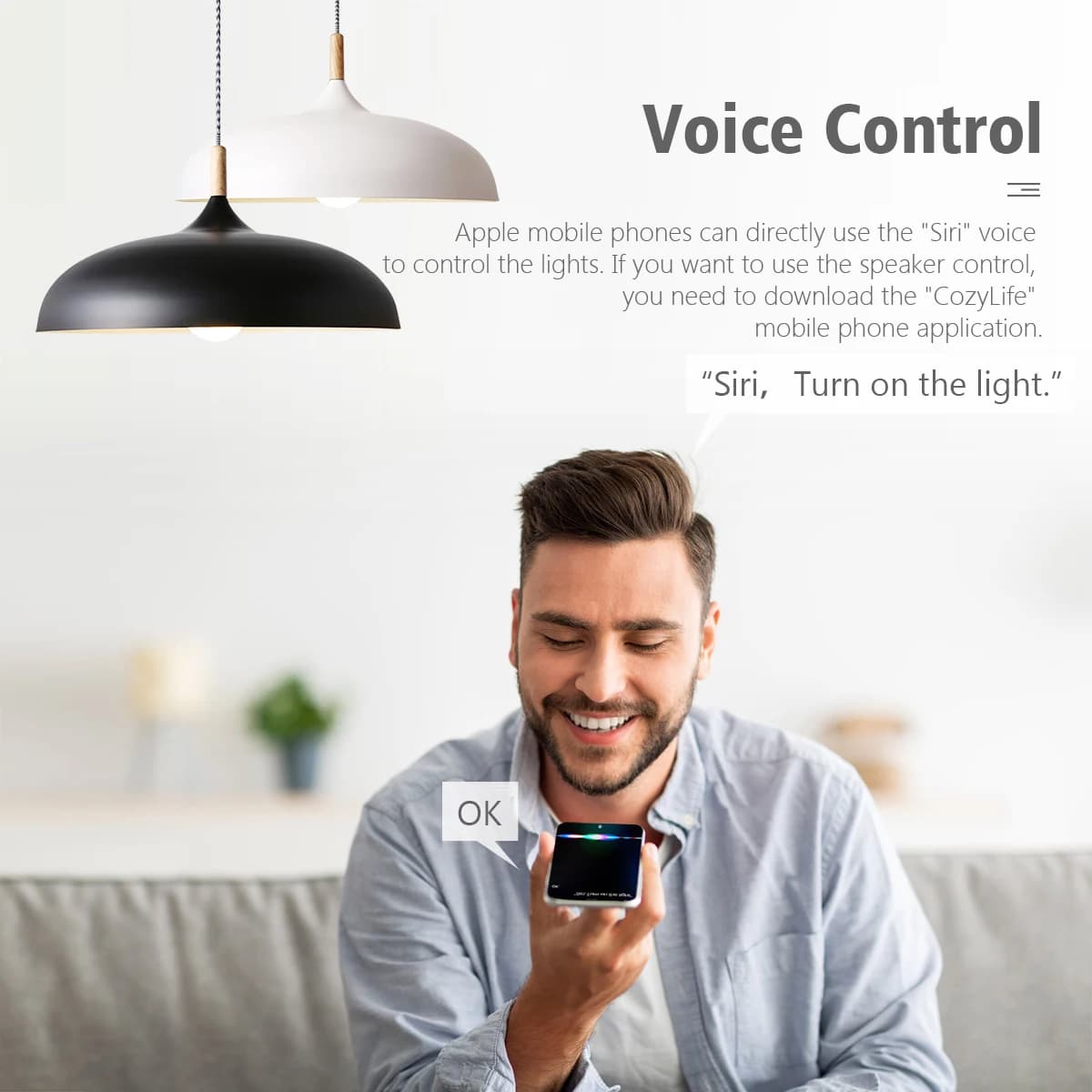 Certifié MFI Homekit LED ampoule Wifi intelligente E27 lampe intelligente multicolore ampoule LED à 