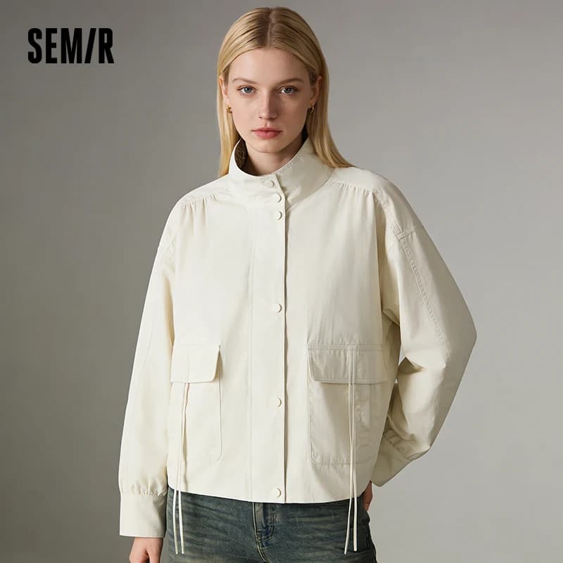 Veste rétro Semir pour femme, collection Printemps 2026, à carreaux, coupe oversize, style décontrac