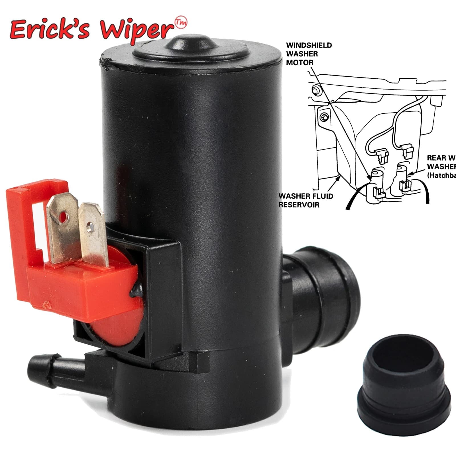 Moteur de pompe de lave-glace avec œillet Erick's Wiper, pour Subaru global 3 1998 - 2004 OE # 76806