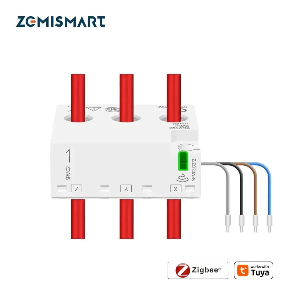 Zemismart Zigbee compteur d'énergie intelligent 3 phases 4 fils capteur de moniteur de puissance fon
