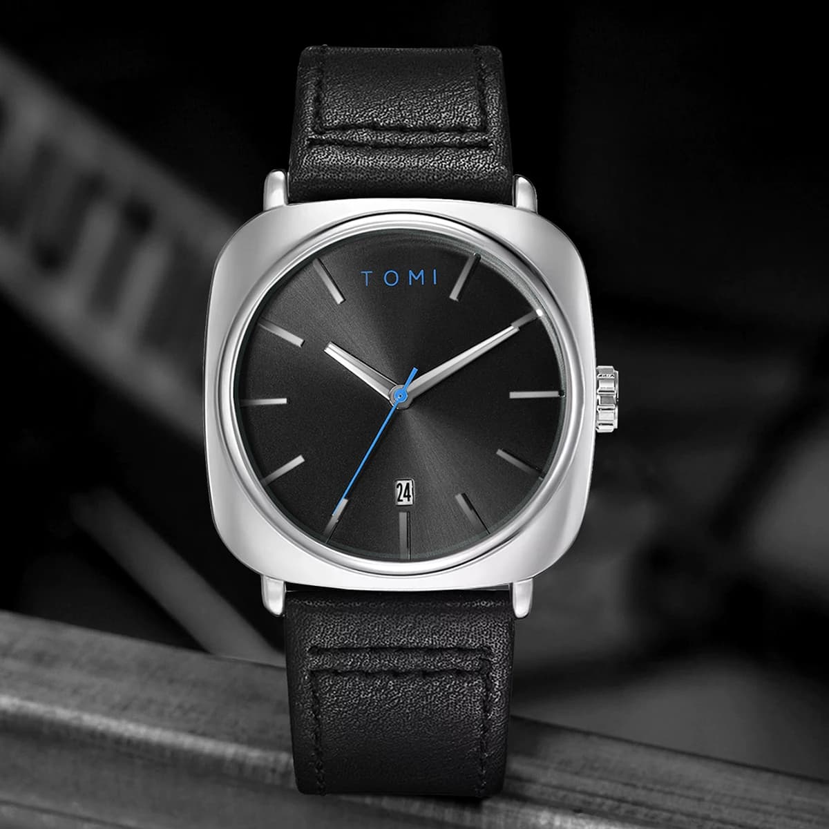 TOMI montre de conception d'affaires de mode pour hommes montre à petit disque carré de haute qualit